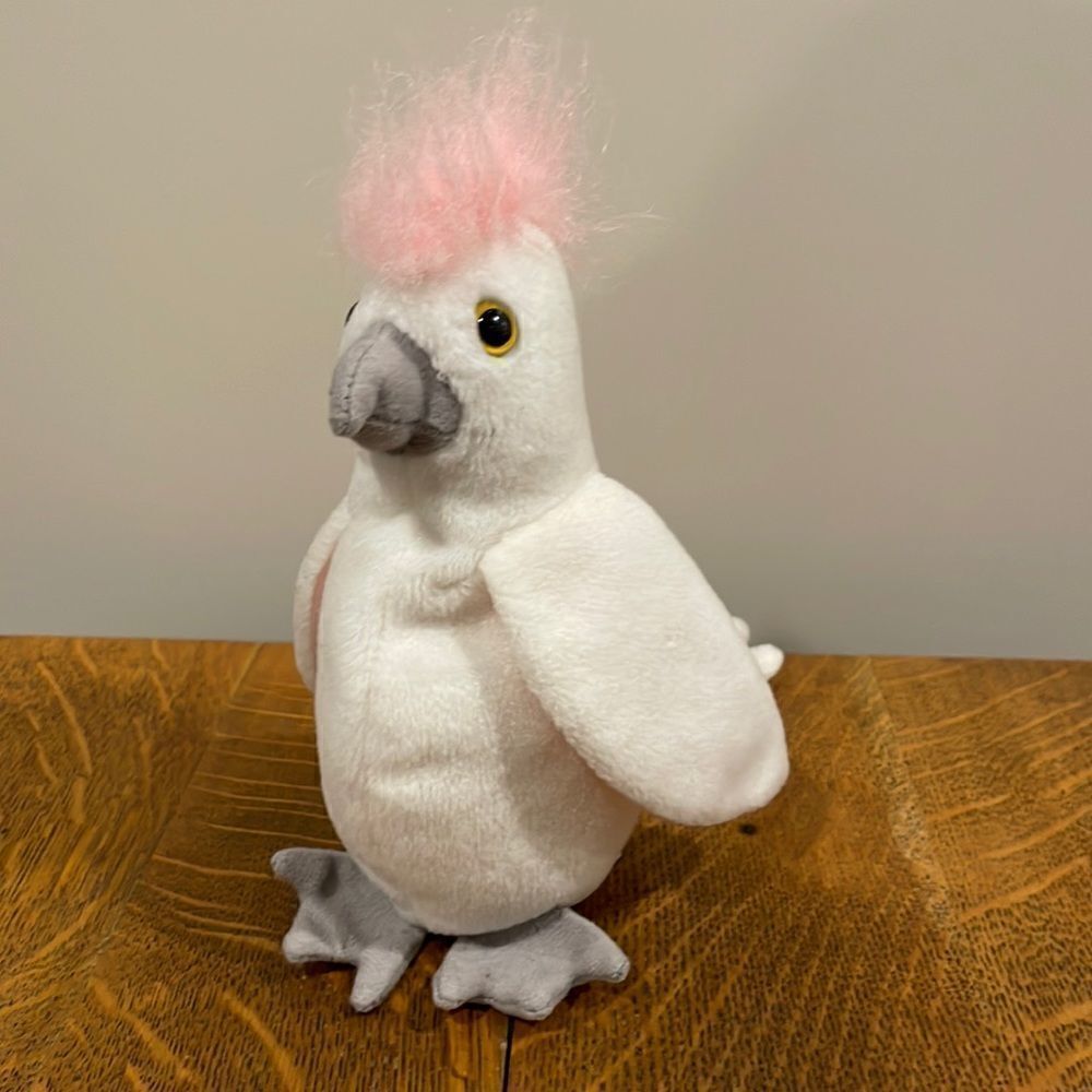 Kuku the Cockatoo (RETIRED) 1998 Ty Beanie Baby Good Condition 7.5” tall
